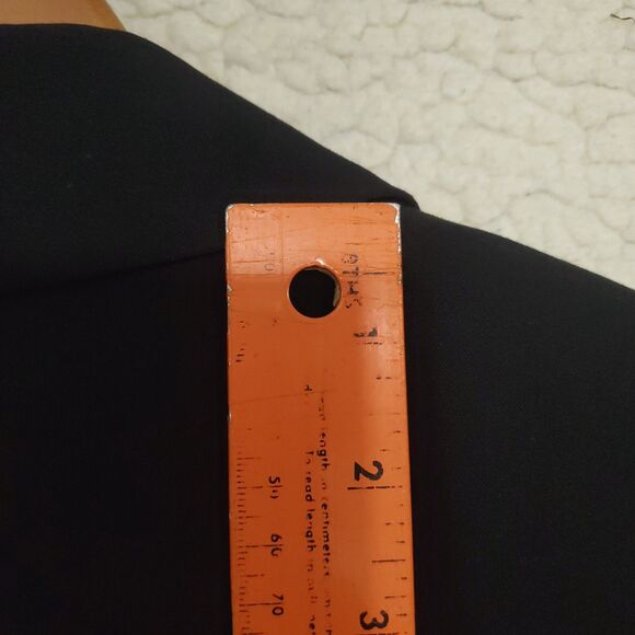 Worthington Blazer Women PS Petite Black One Button Collared Long Sleeve Lined - Picture 12 of 13